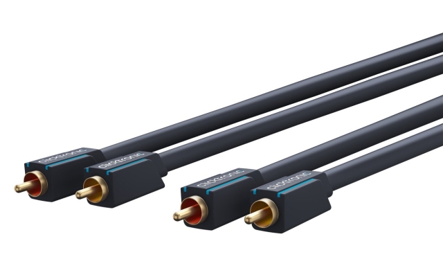 ClickTronic RCA-kabel, stereo Premiumkabel | 2x RCA plugg  2x RCA plugg | 7,5 m | OFC innerledare