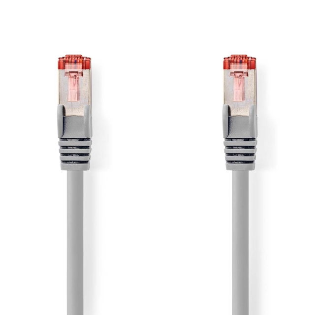 Nedis CAT6 Verkkokaapeli | RJ45 uros | RJ45 uros | S/FTP | 0.25 m | Pyöreä | LSZH | Harmaa | Label