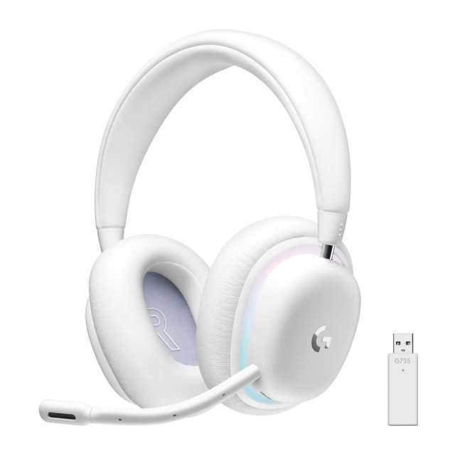 Logitech G735 Wireless Gaming Headset, Off White