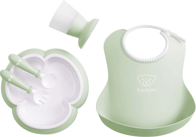 BabyBjörn Baby Dinner Set -ateriasetti, 5 osaa, vihreä
