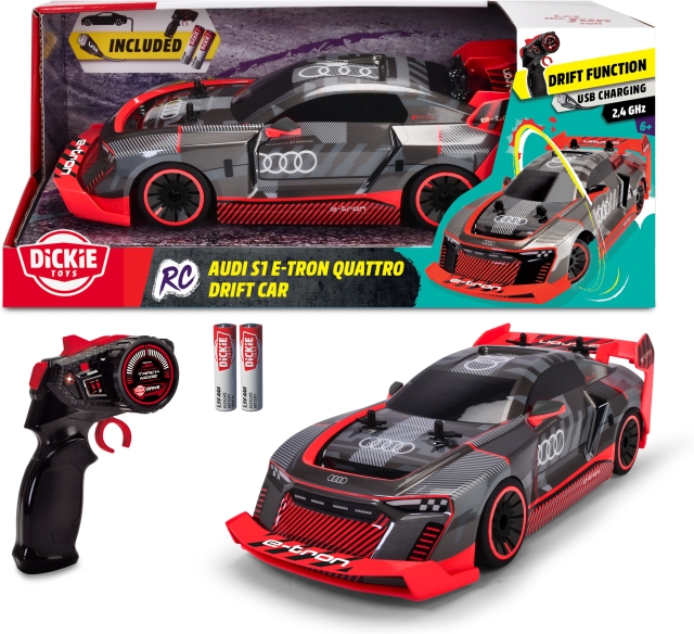 Simba Dickie Dickie Toys Audi S1 E-Tron Quattro Drifting - kauko-ohjattava auto, RTR