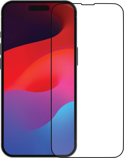 dbramante1928 Eco-Shield -näytönsuoja, iPhone 15 Pro Max, mustat reunat