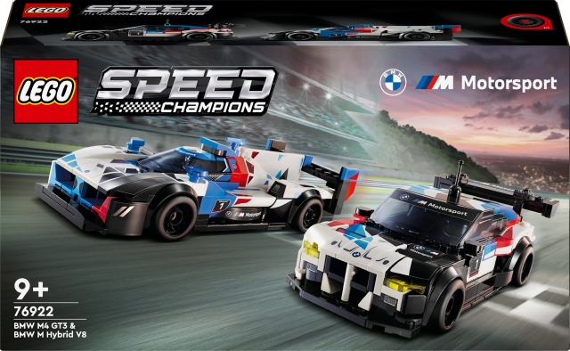 LEGO Speed Champions 76922  - BMW M4 GT3‑ ja BMW M Hybrid V8 ‑kilpa-autot