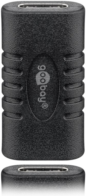 Goobay Adapter USB-C™ till USB-C™, svart USB-C™ uttag > USB-C™ uttag