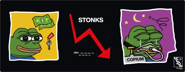 Supe Deskmat Stonks -hiirimatto, 92 x 36 cm