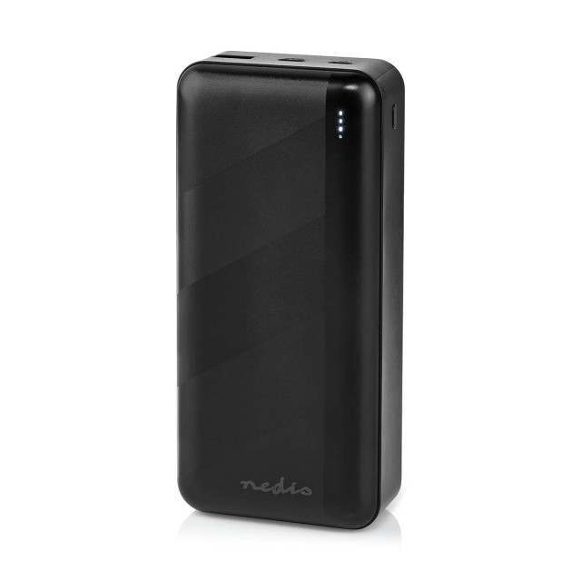 Nedis Virtapankki | 32000 mAh | 2.4 / 3.0 / 3.25 A | Lähtöliitäntöjen määrä: 2 | Lähtöliitäntä: 1x USB-A / 1x USB-C™ | Sisääntulon liitäntä: 1x Micro USB / 1x USB-C™ | PD3.0 45W / PD3.0 65W | Litium-Polymeeri