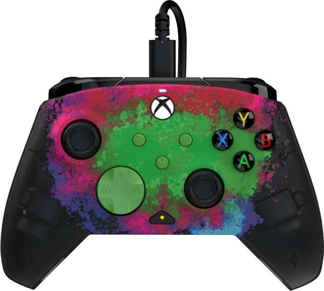 PDP Gaming Rematch Wired Controller - Space Dust (Glow In Dark) -langallinen peliohjain, Xbox