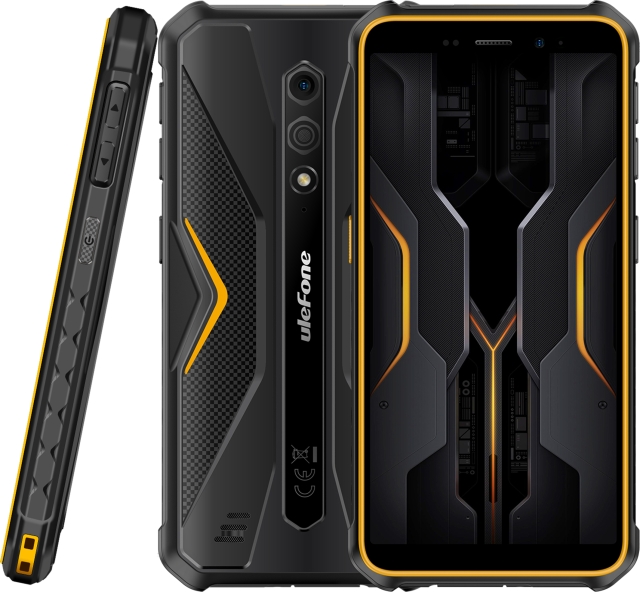 Ulefone Armor X12 Pro -puhelin, 64/4 Gt, musta/oranssi