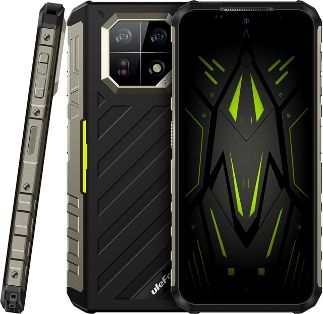 Ulefone Armor 22 -puhelin, 256/8 Gt, musta/vihreä