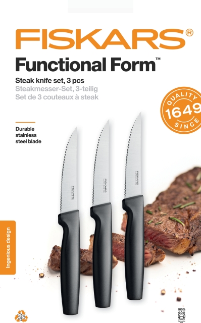 Fiskars Functional Form -pihviveitsisetti, 3-osainen