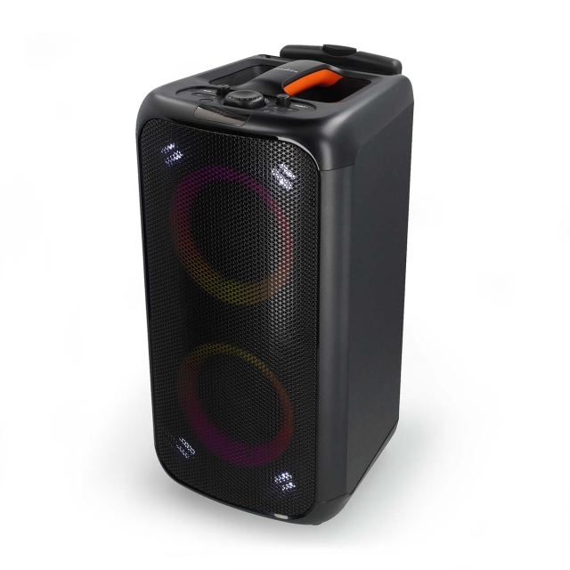 Nedis Bluetooth® Party Speaker | Suurin akun toistoaika: 5 tuntia | 240 W | Kantokahva | Juhlavalot | Taajuuskorjain | Musta / Oranssi