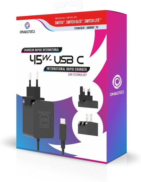 Oniverse Switch 45 W -pikalaturi, Switch / Switch OLED / Switch Lite