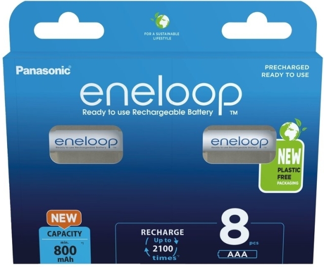 Panasonic Eneloop AAA 800 mAh -akkuparisto, 8 kpl