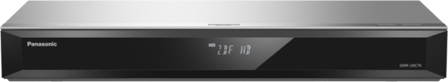 Panasonic DMR-UBC70EGS 4K UHD -skaalaava Blu-ray -soitin ja 500 Gt HD-digiboksi, hopea