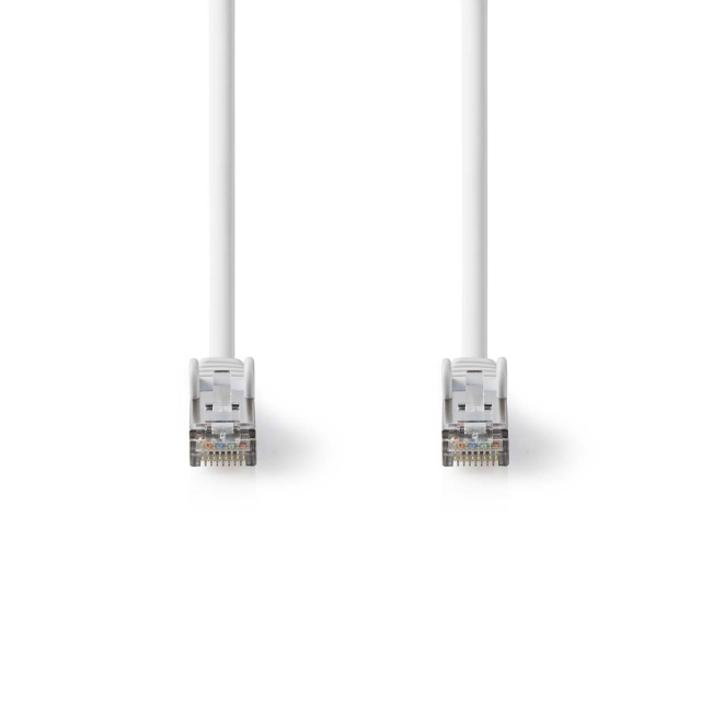 Nedis Cat 8.1 verkkokaapeli | S/FTP | RJ45 uros | RJ45 uros | 1.00 m | Pyöreä | LSZH | Valkoinen | Label