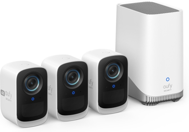 Anker eufyCam 3C -valvontajärjestelmä kolmella kameralla, 4K-tarkkuus
