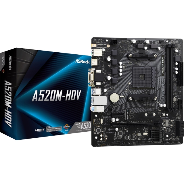 ASRock A520M-HDV Micro-ATX  AM4 AMD A520