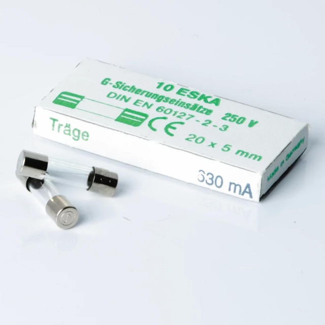 Nordic Quality Glas säkring - slow, 0,63A