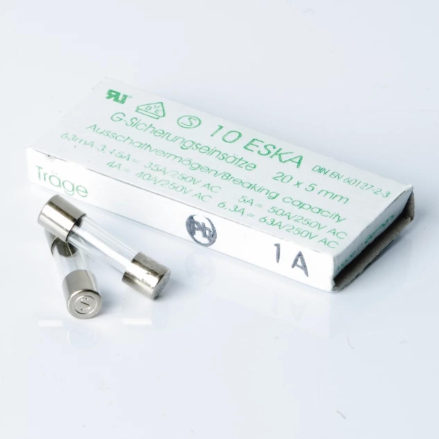 Nordic Quality Glas säkring - slow, 1A