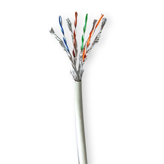 Nedis Verkkokaapeli | CAT7 | Kiinteä | S/FTP | Kupari | 305.0 m | Sisäkäyttöön | Pyöreä | LSZH | Harmaa | Vetolaatikko