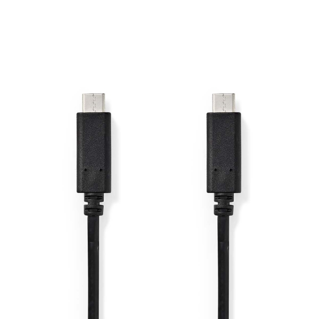 Nedis USB kaapeli | USB 3.2 Gen 1 | USB-C™ Uros | USB-C™ Uros | 60 W | 4K@60Hz | 5 Gbps | Niklattu | 3.00 m | Pyöreä | PVC | Musta | Laatikko