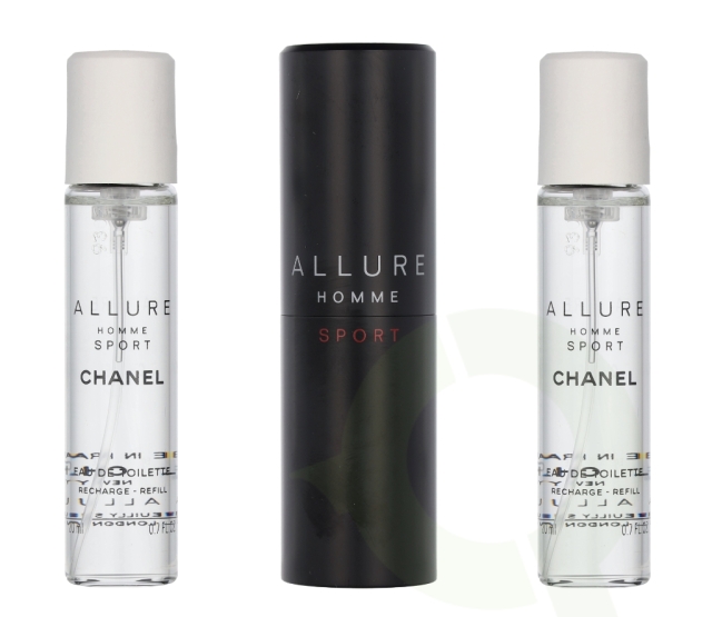 Chanel Allure Homme Sport Giftset 60 ml 2x Edt Spray Refill 20Ml/ 1 Edt Spray 20ML