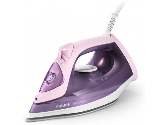 Philips 3000 series DST3020/30 iron Steam iron Ceramic soleplate 2200 W Pink, Purple
