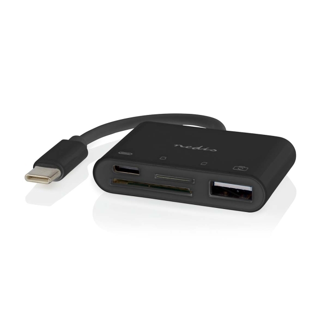 Nedis USB-keskitin | 1x USB-C™ | 1x USB A / 1x USB-C™ | 4-Porttinen port(s) | USB 2.0 | USB Virta | SD & MicroSD