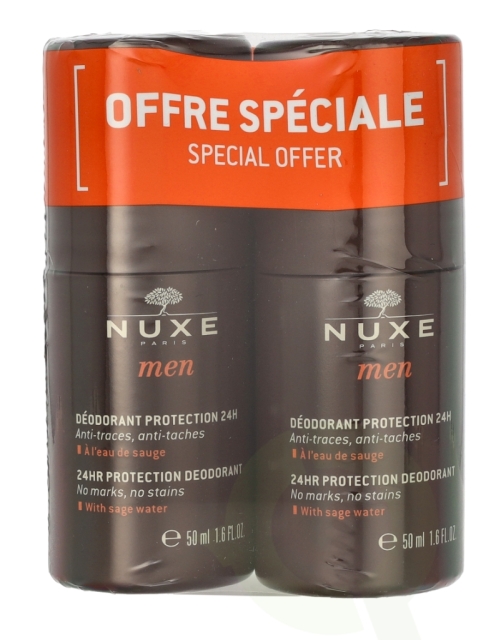 Nuxe Men 24HR Protection Deo Roll-On Duo Set 100 ml 2x50ml