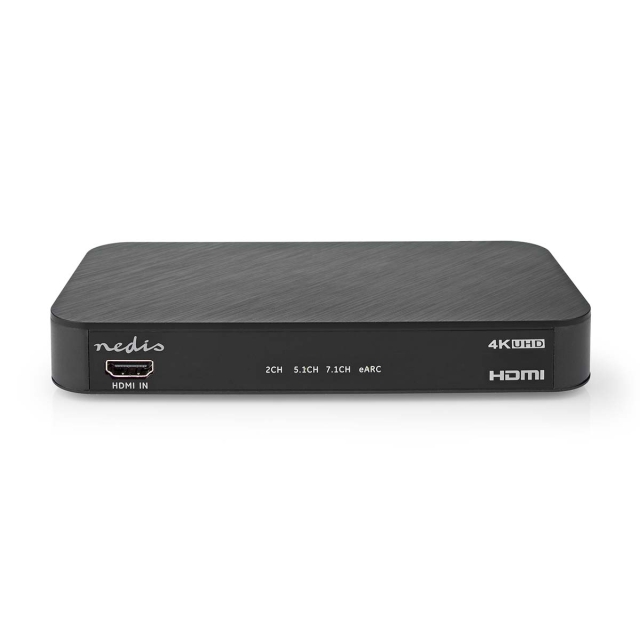 Nedis Digitaalinen Audiomuunnin | Kaksisuuntainen | Audio- / video- / datayhteyksien syöttö: DC Power / 1x HDMI™ Input | Audio- / video- / datayhteyksien ulostulo: 1x 3.5 mm / 1x TosLink / 3x HDMI™ Output | Automaattinen / Painonappi | Antrasiitti