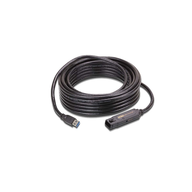 ATEN USB 3.0 Jatkokaapeli USB A Uros - USB A Naaras Pyöreä 10 m Musta