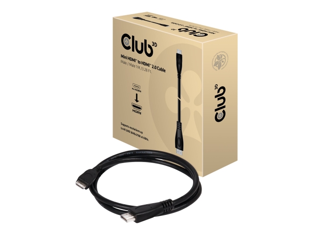Club 3D Mini HDMI 2.0 til HDMI 2.0 1m 4K60Hz