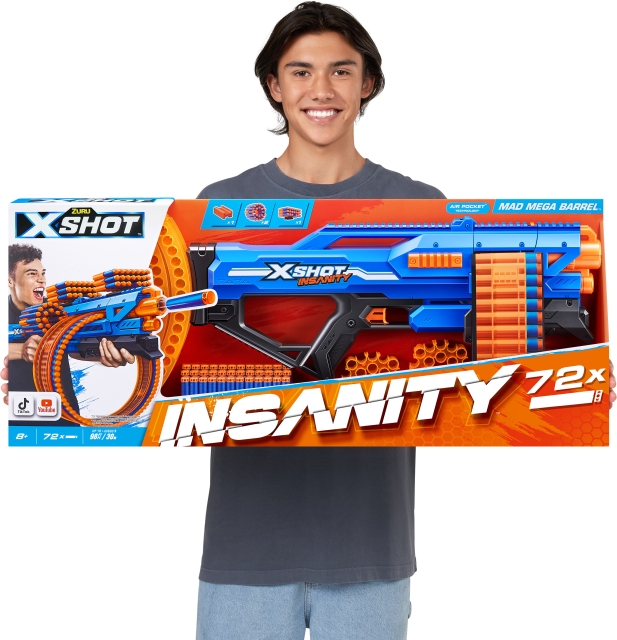 X-Shot Insanity-Mad Mega Barrel - vaahtomuoviase