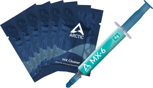 Arctic Cooling Arctic MX-6 -lämpötahna, 4 g + 6 kpl MX Cleaner -puhdistusliinoja