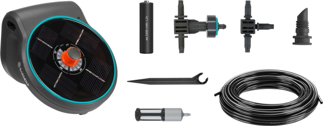 GARDENA AquaBloom -kastelusarja aurinkokennolla