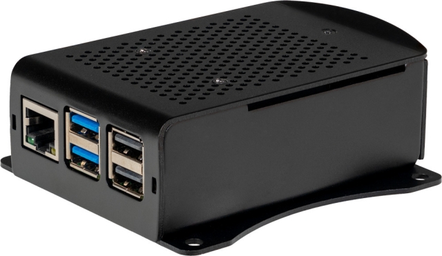 Raspberry Pi alumiinikotelo tuulettimella, Raspberry Pi 5 B, musta