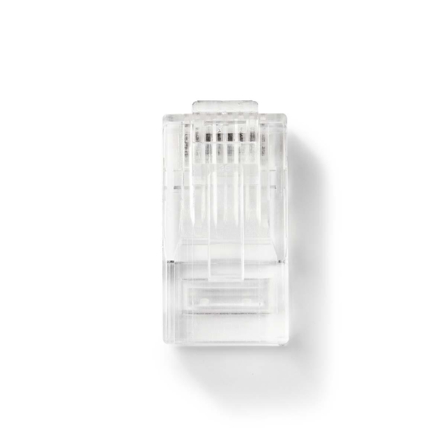 Nedis RJ45-liitin | RJ45 Pass Through | Solid UTP CAT5e | Suora | Kullattu | 10 kpl | Polycarbonate | Läpikuultava | Laatikko