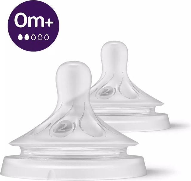 Philips Avent SCY962/02 Natural Response -pullotutti, flow 2, 0 kk+, 2 kpl pakkauksessa