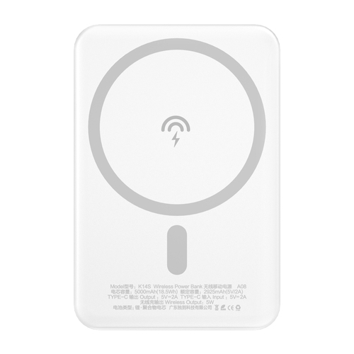 Dudao K14S wireless powerbank 5000mAh 10Watt White