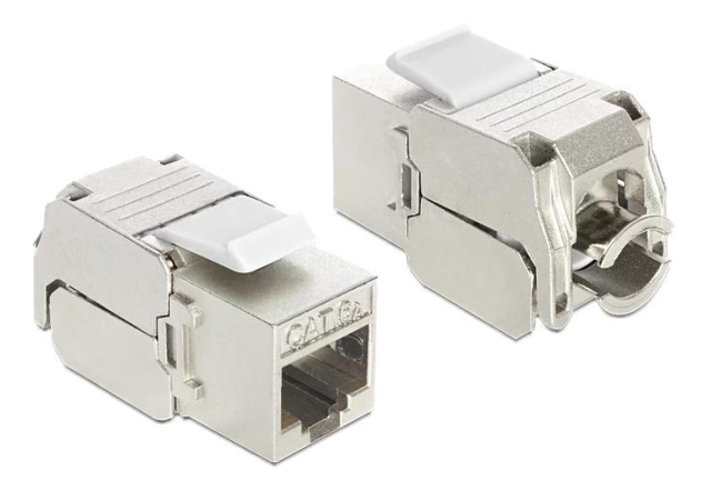 DeLOCK Keystone Module RJ45 jack > LSA Cat.6A STP