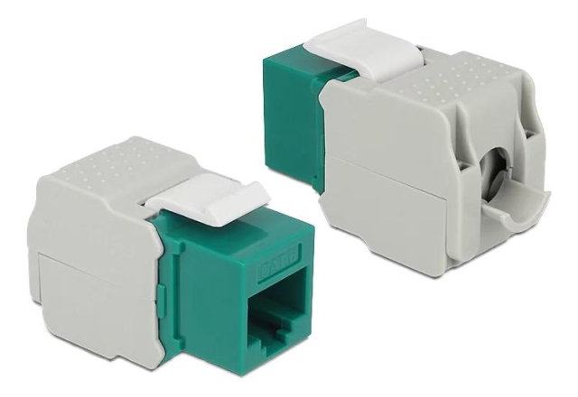 DeLOCK Keystone Module RJ45 jack > LSA Cat.6 UTP green