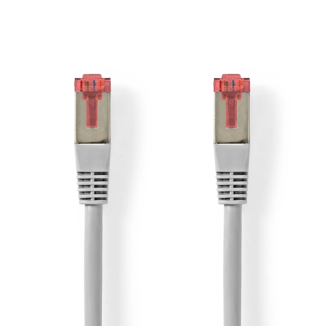 Nedis CAT6 Verkkokaapeli | RJ45 uros | RJ45 uros | SF/UTP | 0.25 m | Pyöreä | PVC | Harmaa | Label