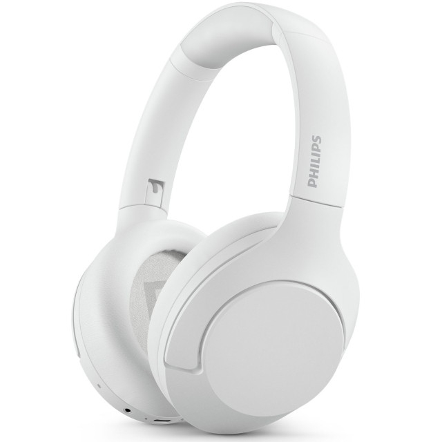 Philips TAH8506WT Trådlösa hörlurar, Brusreducering Pro, Elegant stil. Upp till 60 timmars speltid. Vita