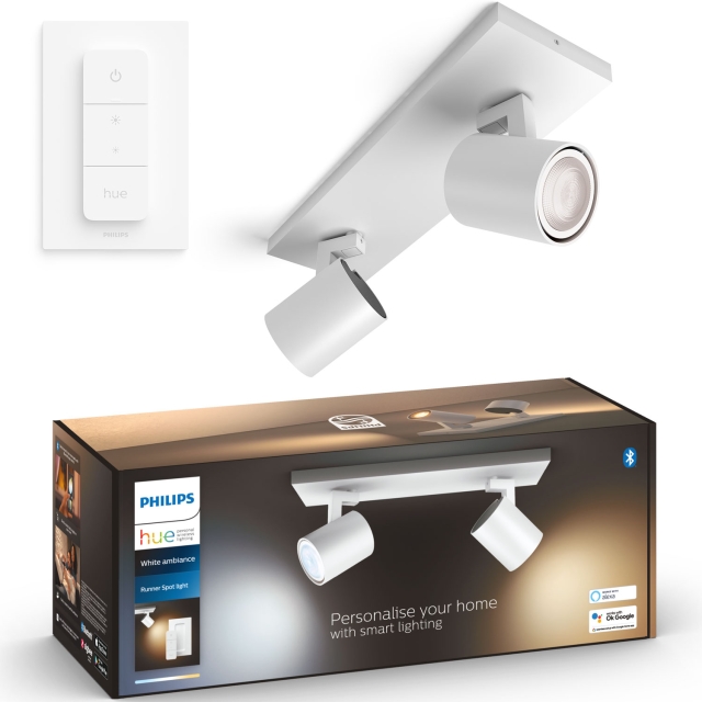 Philips Hue Runner White Ambiance 2 spot 800 lm Vit