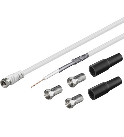 Goobay koaksiaalikaapelisarja, 20 m, valkoinen