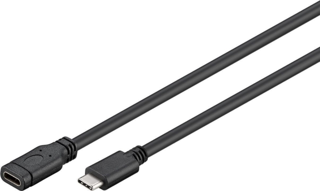 Goobay USB-C - USB-C 3.1 Gen 1 -jatkokaapeli, 1 m