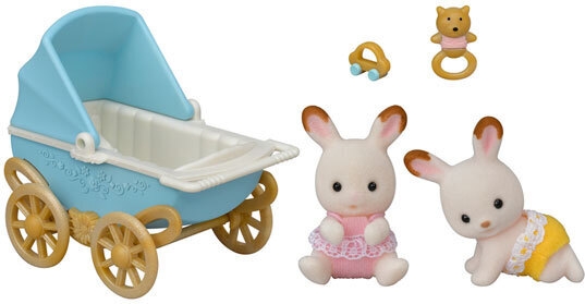 Sylvanian Families Suklaapupukaksoset -setti (Lastenvaunut)