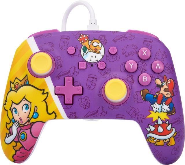 PowerA Enhanced Wired Controller -peliohjain, Princess Peach Battle, Switch