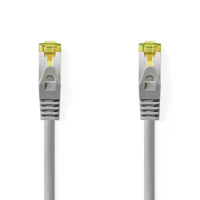 Nedis CAT7 verkkokaapeli | S/FTP | RJ45 uros | RJ45 uros | 20.0 m | Snagless | Pyöreä | LSZH | Harmaa | Label