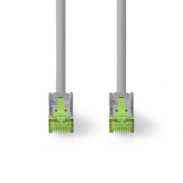 Nedis Cat 8.1 verkkokaapeli | S/FTP | RJ45 uros | RJ45 uros | 15.0 m | Pyöreä | LSZH | Harmaa | Label